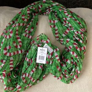 Candy cane infinity scarf